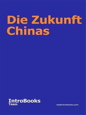 cover image of Die Zukunft Chinas